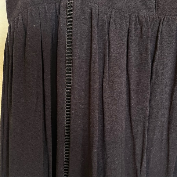 NWT BB Dakota Black High/Low Midi Dress Ruffle Hem Spaghetti Straps Goth Boho - Picture 3 of 7